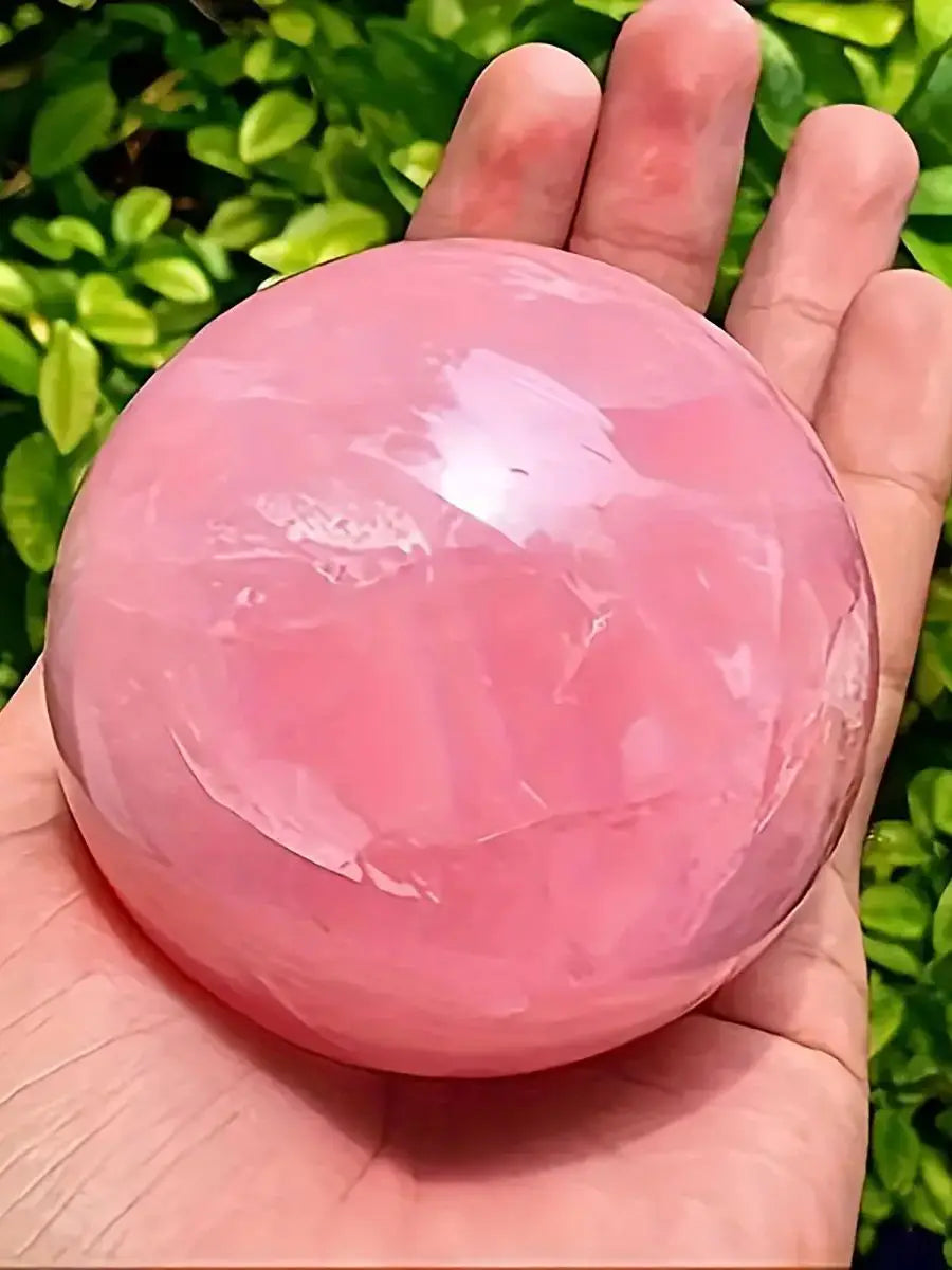 7-7.5cm Rose Quartz Sphere, Pink Crystal Ball, Home Decorations, Crystal Crafts, Reiki Healing Balls, Energy Balls - Gifts