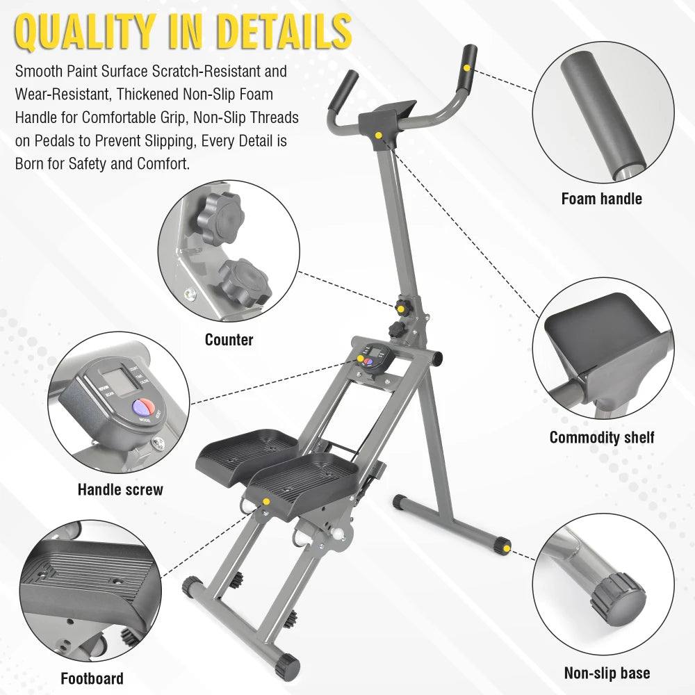 Ye Stair Stepper Machine, Vertical Climber w/ LCD Display, Compact Cardio Step Trainer for Full-Body Home Workouts