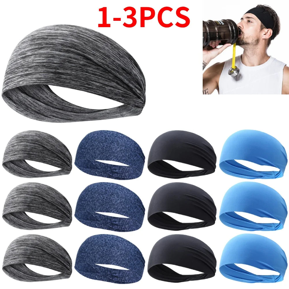 Sports Headbands For Men Woman Gym Yoga Sweat Hair Bands Soft Elastic Hairbands Stretch Outdoor Sport Sweatbands
