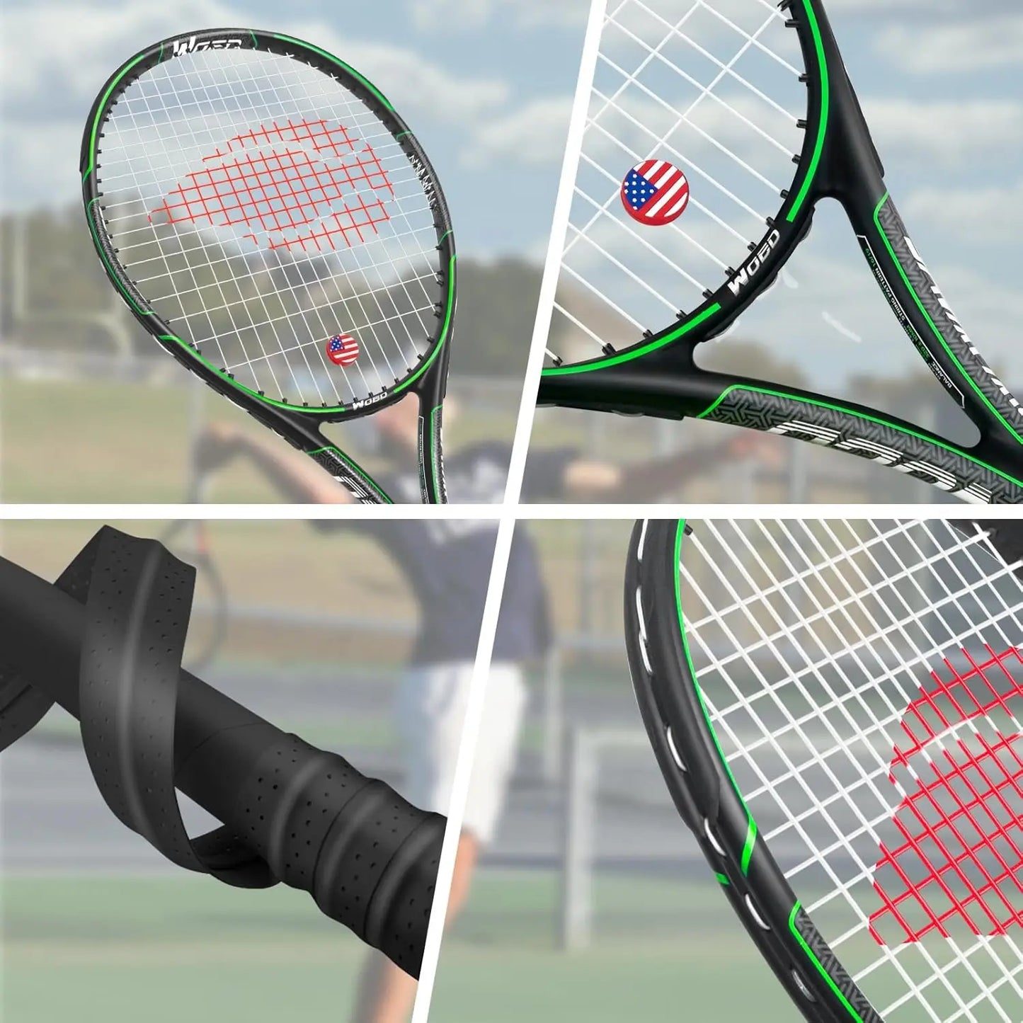 Adult 2 Player Tennis Racket Perfect for Beginner and Professional Players, 27” Speed Tennis Racquet