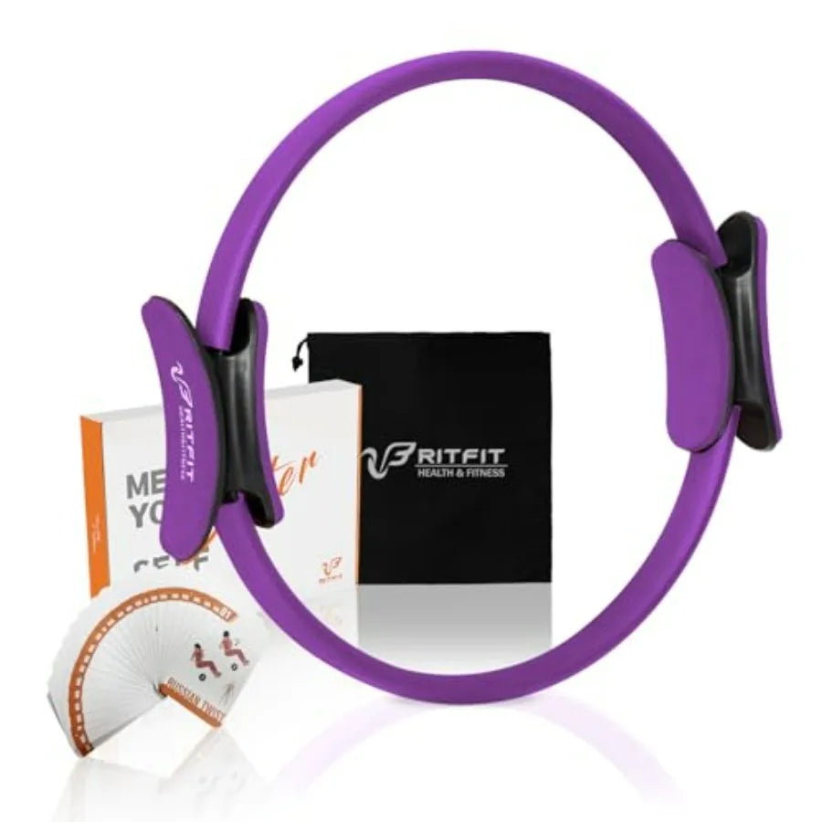 Pilates Ring Circle - 14 Inch Magic Fitness Circle for Toning Inner and Outer Thighs, Bonus Workout Guide Included