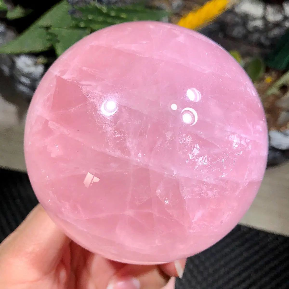 7-7.5cm Rose Quartz Sphere, Pink Crystal Ball, Home Decorations, Crystal Crafts, Reiki Healing Balls, Energy Balls - Gifts