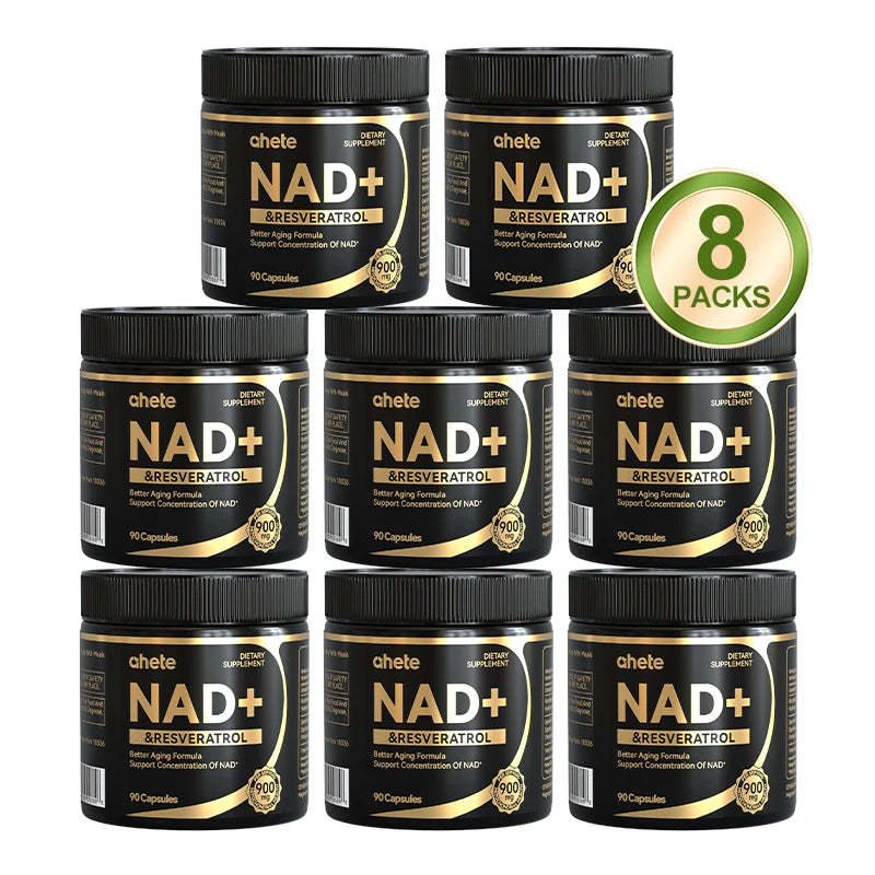 Nad + Resveratrol Supplement - Hypoallergenic, Easy To Swallow MNM For Energy & Overall Wellness.