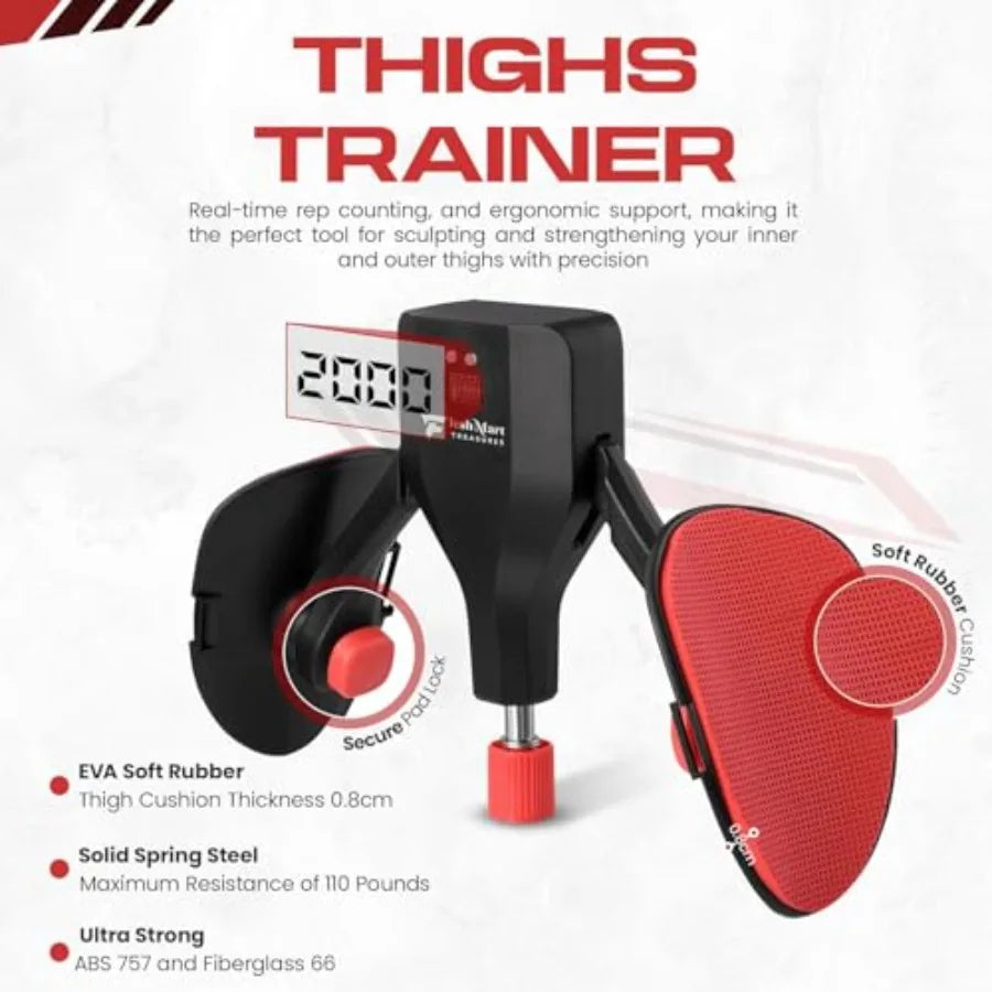 Thigh Hip Master Trainer Kegel Exerciser 0-120 Lbs Adjustable Resistance, Pelvic Floor Exercise Devices with 5 Resistance Bands