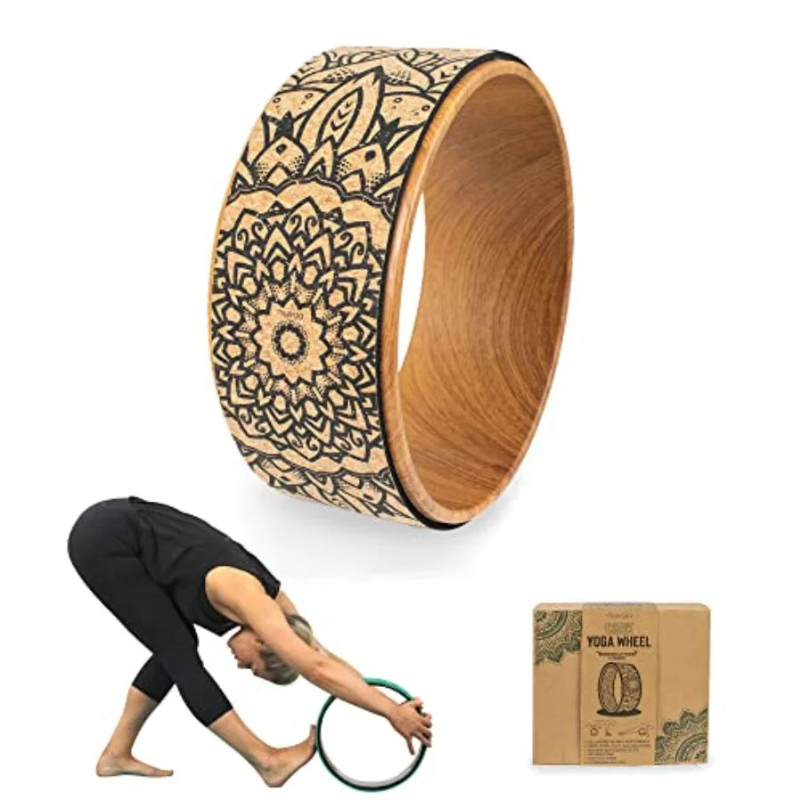 Yoga Wheel, Exercise Prop for Back Pain, Yoga Poses, Pilates, Stretches, Backbend Inversions and Bridge Position, Improves Flex