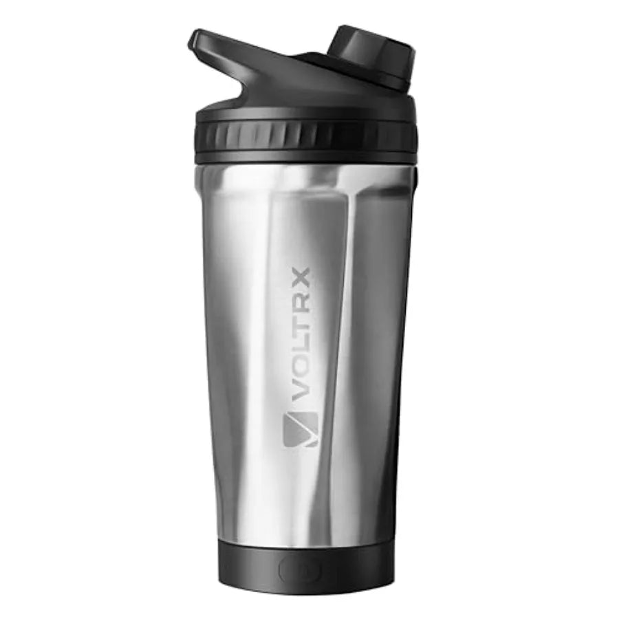 ChillMix Shaker Bottle Insulated Stainless Steel - USB C Rechargeable Electric Protein Shake Mixer Shaker Cups for Protein Shak