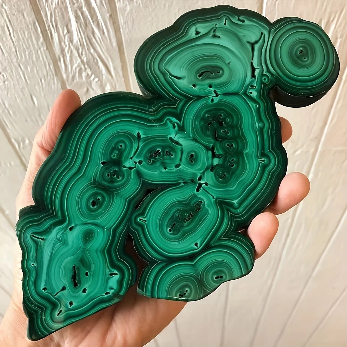 Malachite Slab, Natural Stone Polished Slab with Irregular Edges, Healing Energy crystal stone , Home Decor & Spiritual Gift