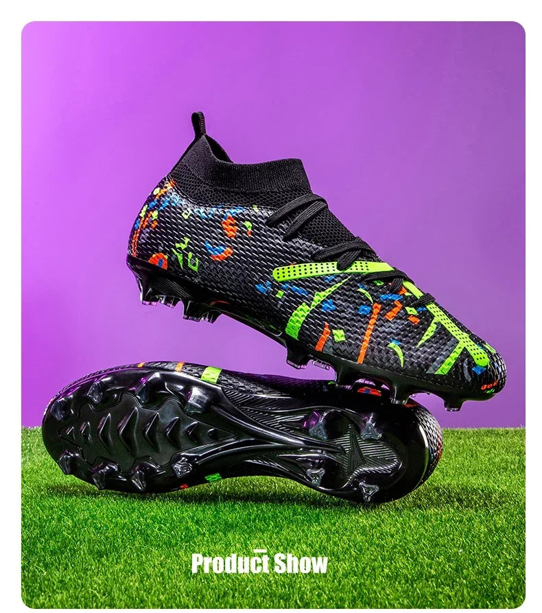 New Men Football Boots Match Sneakers Soccer Shoes Non-Slip Professional Training Shoes Grass Outdoor Sport Ultralight Unisex