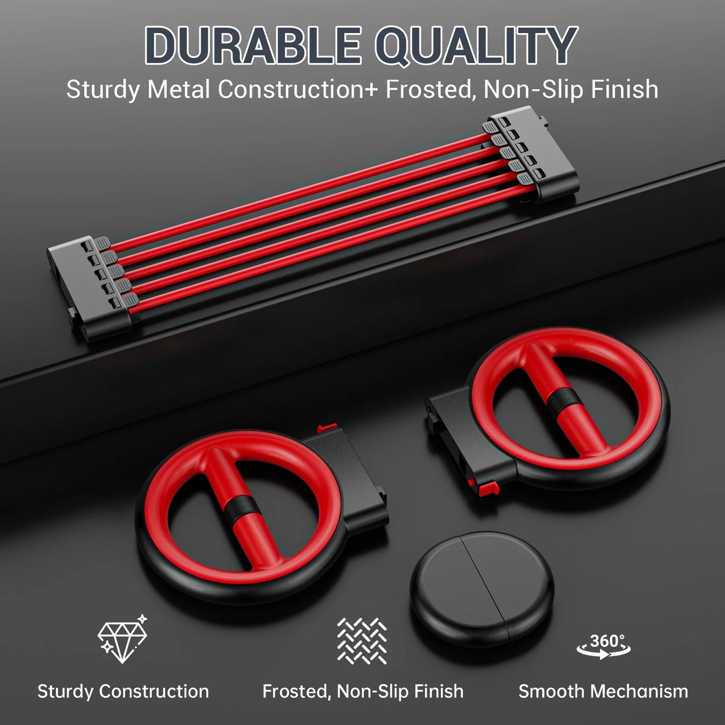 3-in-1 Upper Body Strength Trainer - Detachable Rotator Burn Machine, 360°Hand-Crank Forearm Trainer & Resistance Band, Portable Home/Gym Equipment for Men & Women