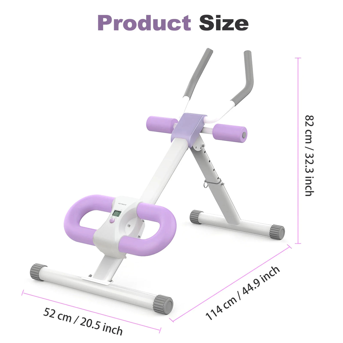 Foldable Ab Crunch Machine Core Workout Bench Adjustable Equipment Fitness Exercise Strength Resistance Bands for Home Gym