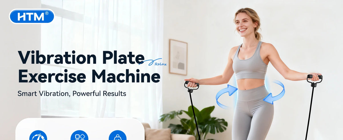 Vibration Plate 18 inch Exercise Machine Whole Body Workout Power Vibrate Fitness Platform  Weight Loss Shaping 120 Speed Levels