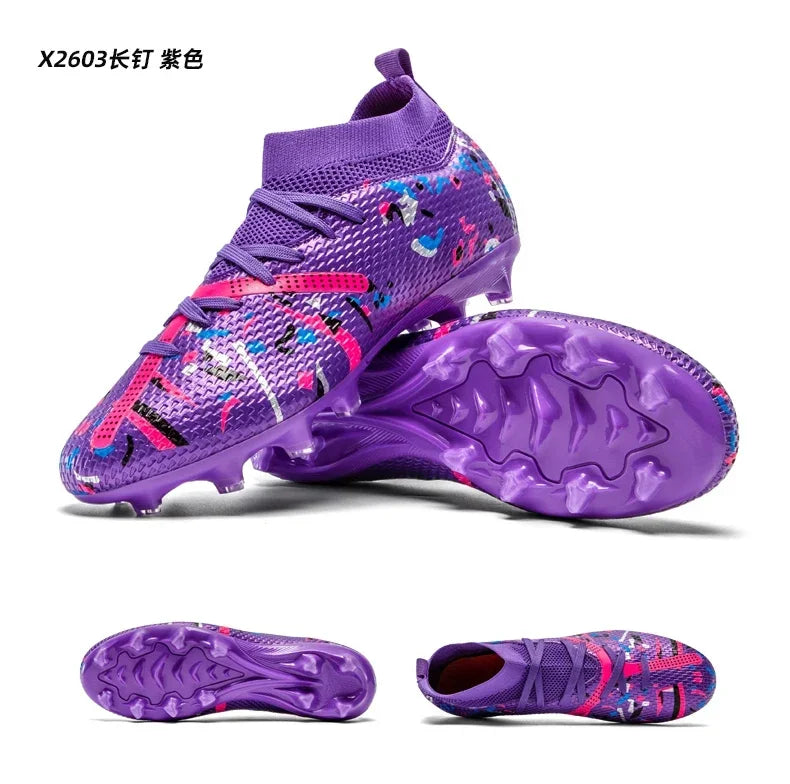 New Men Football Boots Match Sneakers Soccer Shoes Non-Slip Professional Training Shoes Grass Outdoor Sport Ultralight Unisex