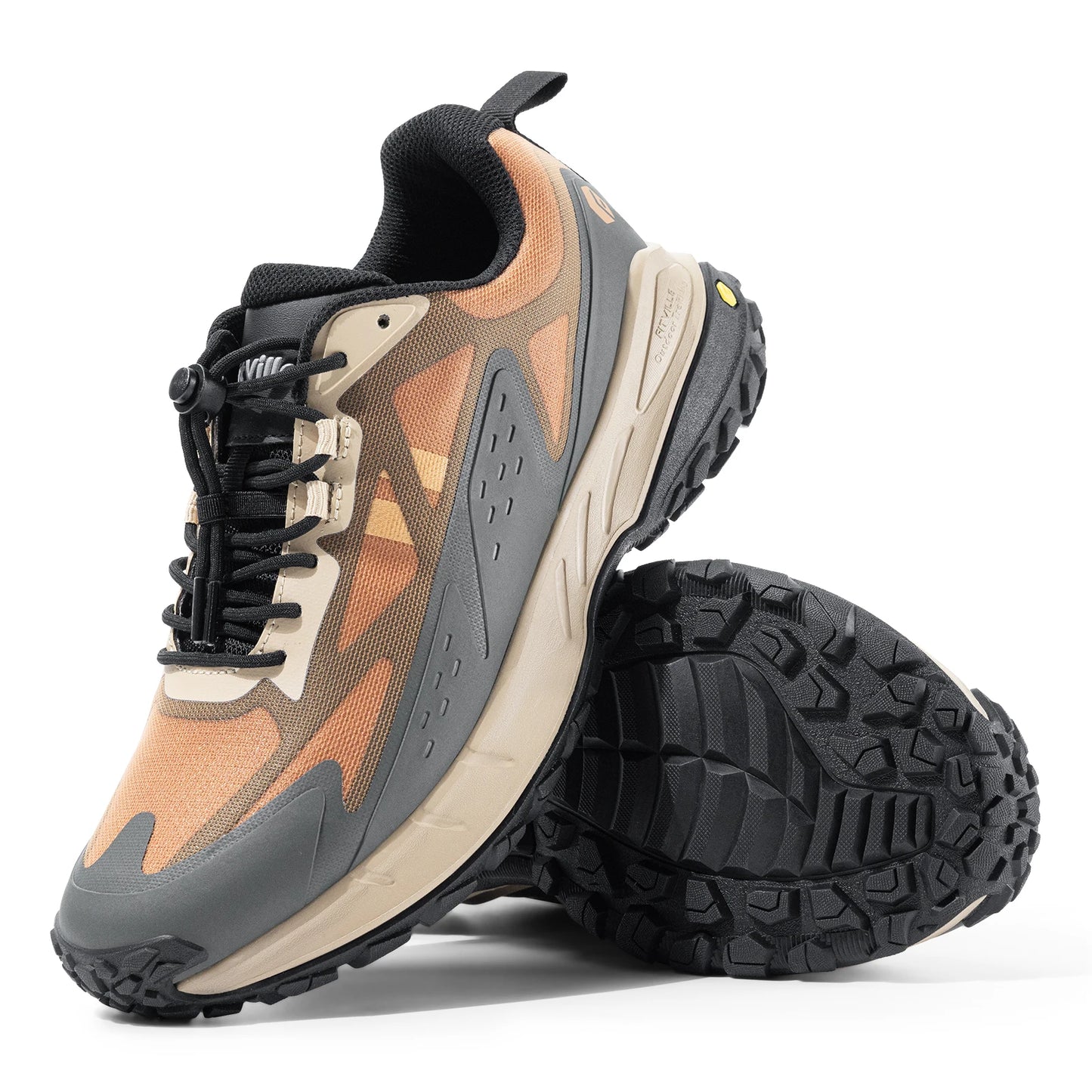 Fittington Wide Shoes For Men.  Breathable Mesh Upper Sneakers Non-Slip Trekking Hiking Walking Shoes With High Arch Support