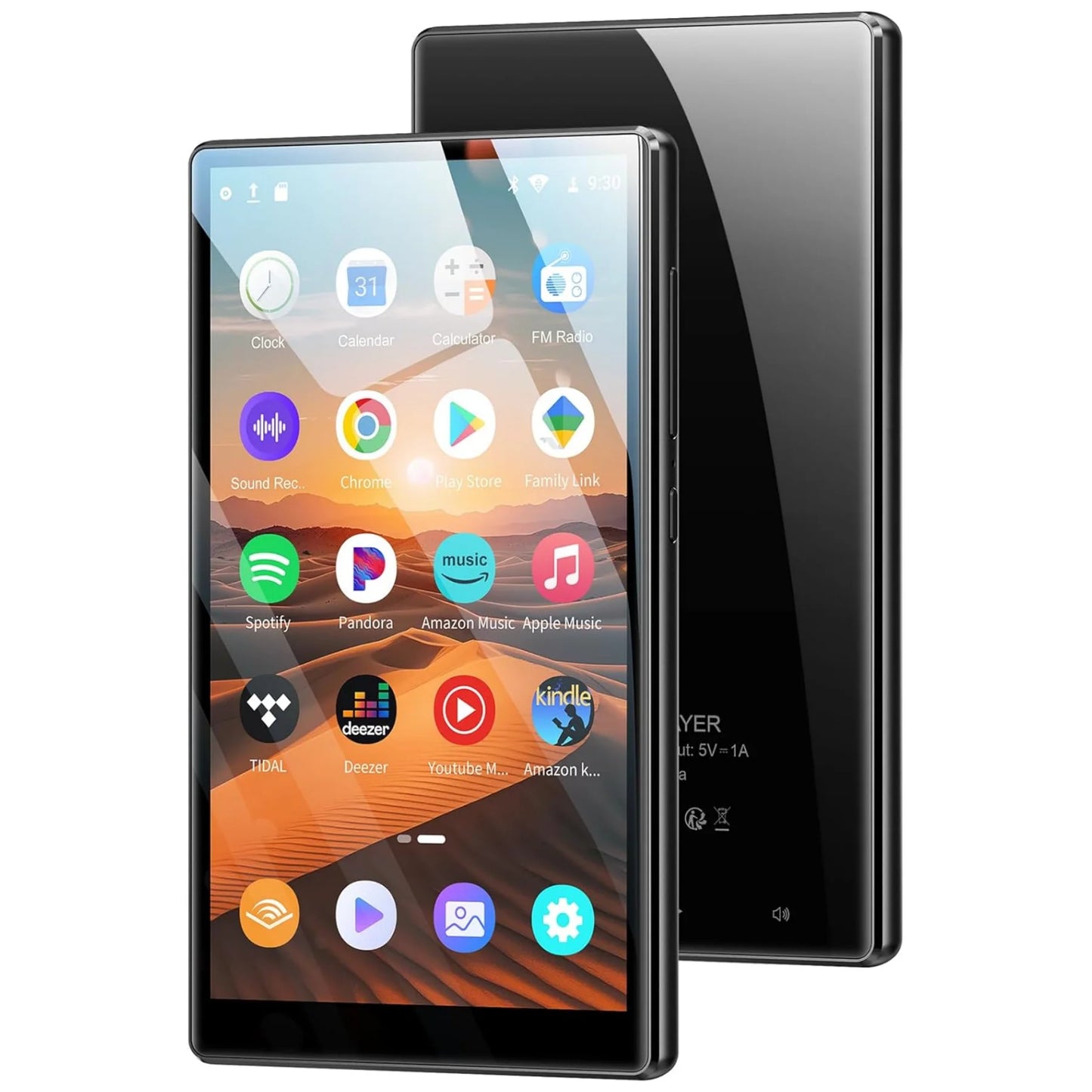 1080P Android 13.0 4.7-inch 96GB (64GB+32GB) MP3/MP4 Player with Bluetooth and WiFi, up to 1TB