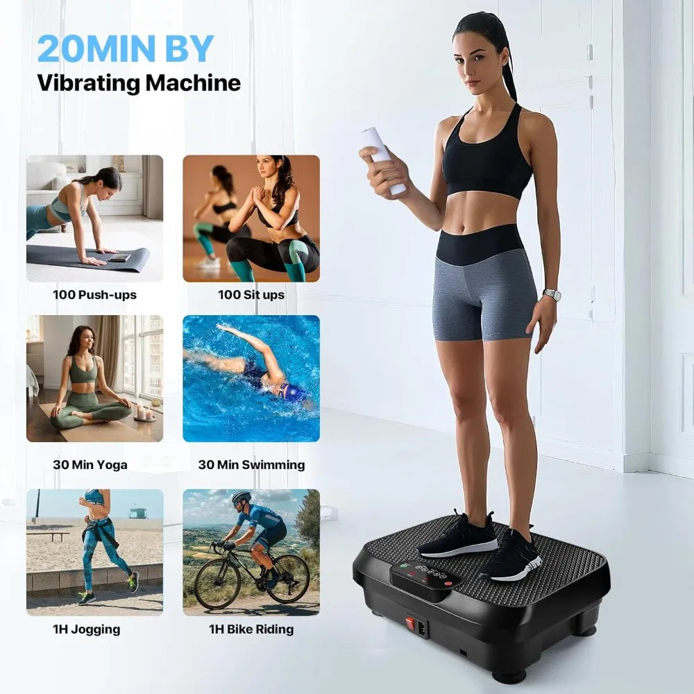 Whole Body Vibration Platform for Lymphatic Drainage & Weight Loss, Mini Shake Plate Fitness Equipment