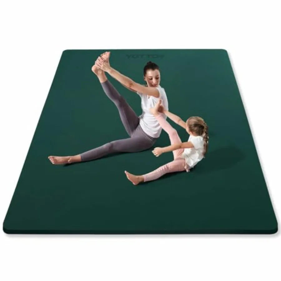 Large Yoga Mat 75 * 52 * 1/2inch,Extra Wide TPE Exercise Mat, Non-Slip Workout Mat for Pilates, Fitness, Barefoot, Home Gym Stu