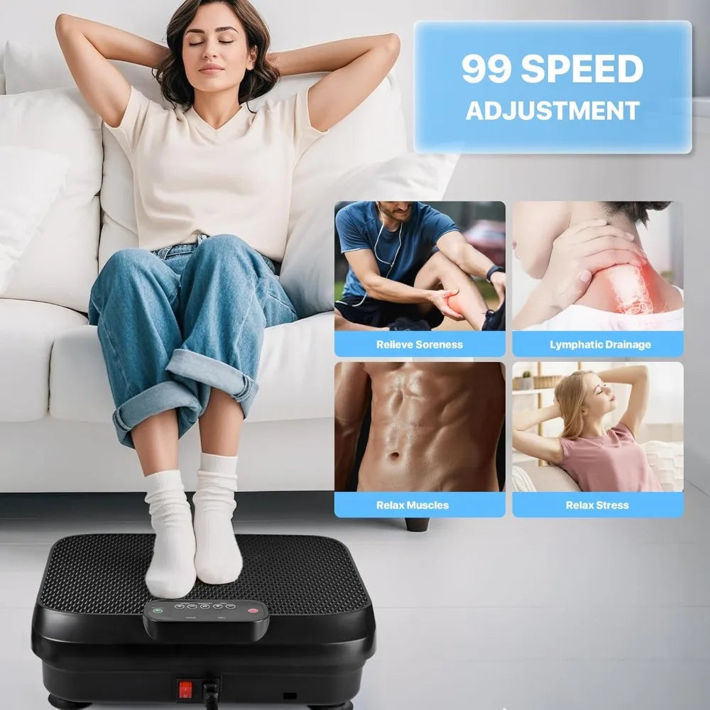 Whole Body Vibration Platform for Lymphatic Drainage & Weight Loss, Mini Shake Plate Fitness Equipment