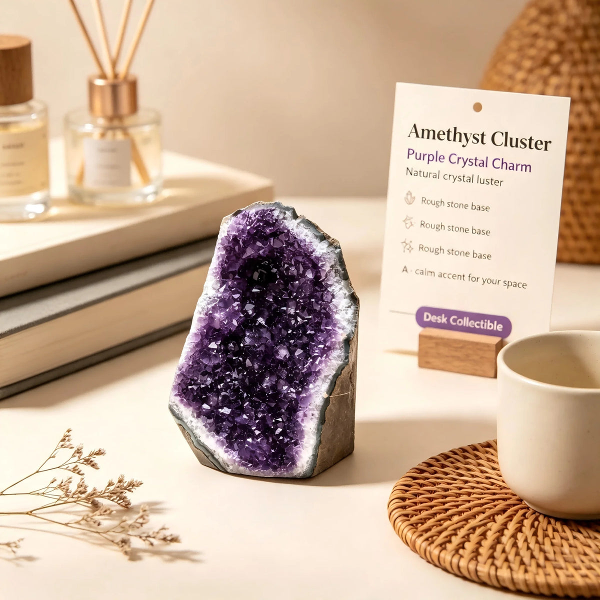 Bohemian style natural amethyst cluster, with random styles, suitable for jewelry making, home decoration, unique Valentine's Day, Thanksgiving and Mother's Day gifts, daily home, office and study decoration