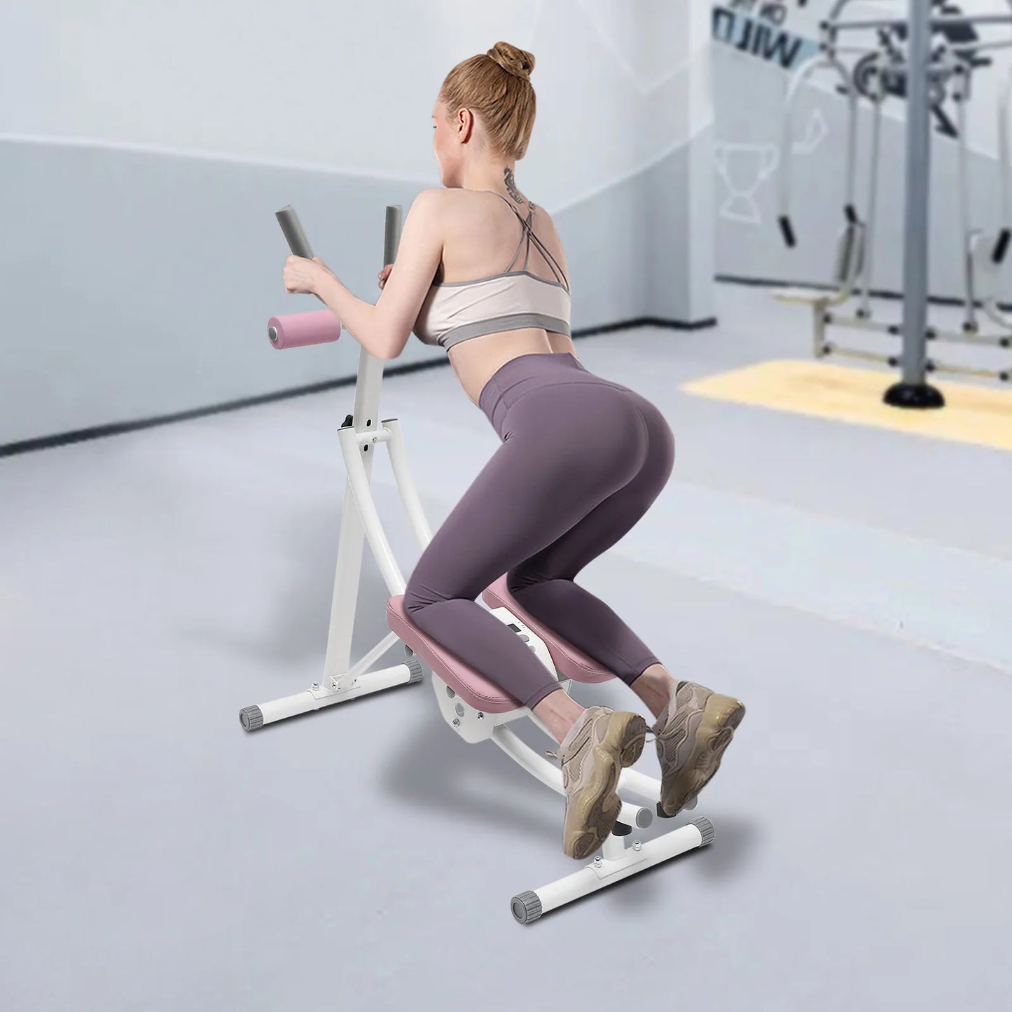Ab Trainer Abdominal Multi-Functional Adjustable Workout Bench with LED Monitor 330lbs Capacity for Men, Women