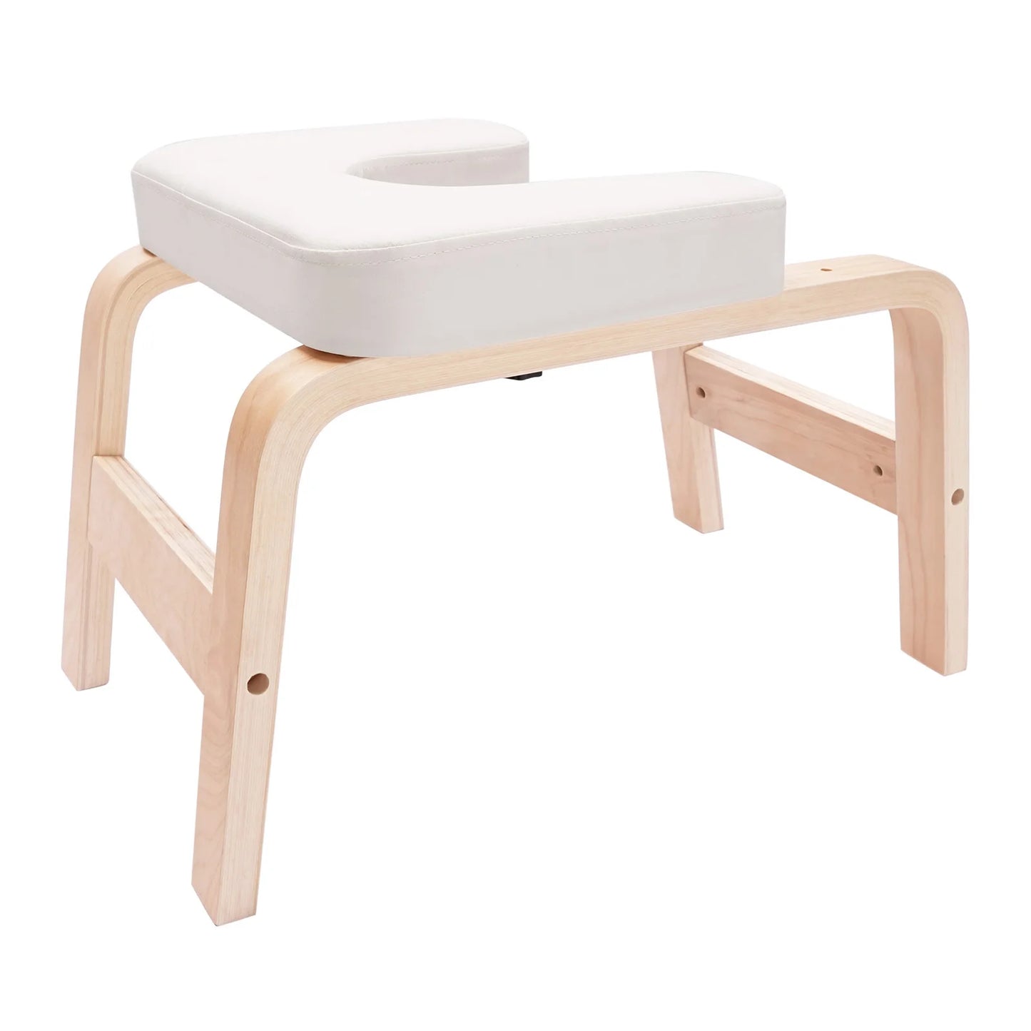 Yoga Headstand Bench Inversion Stool 440lbs Capacity U Shape Cushion Detachable T Block for Headstand Shoulderstand Handstand Practice Home Gym White