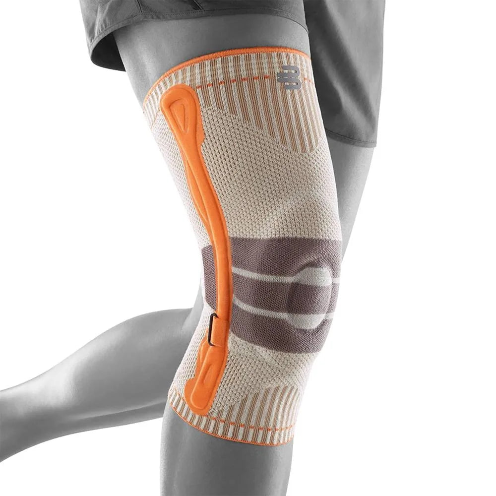 Outdoor Knee Support Brace for Hiking, Walking & Running - Sandstone-Orange, M