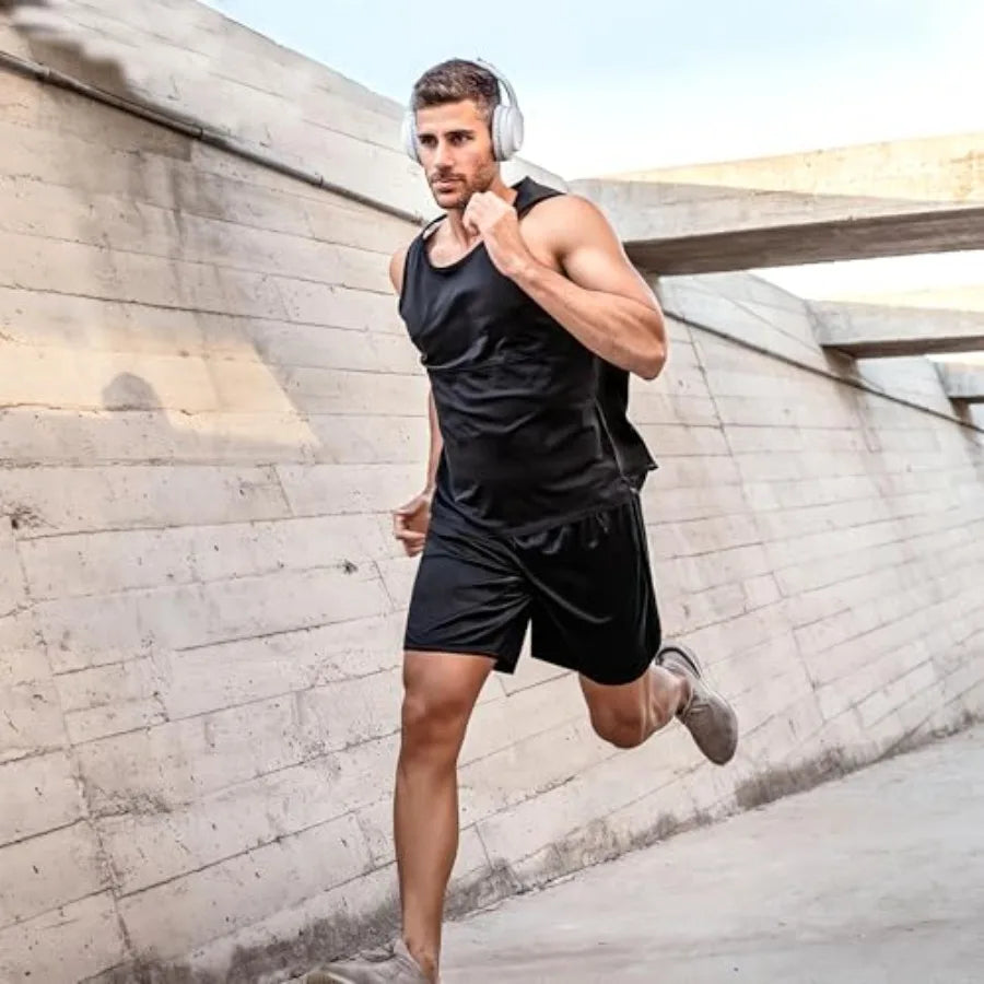Men's Athletic Shorts with Pockets and Elastic Waistband Quick Dry Activewear Workout Shorts for Men