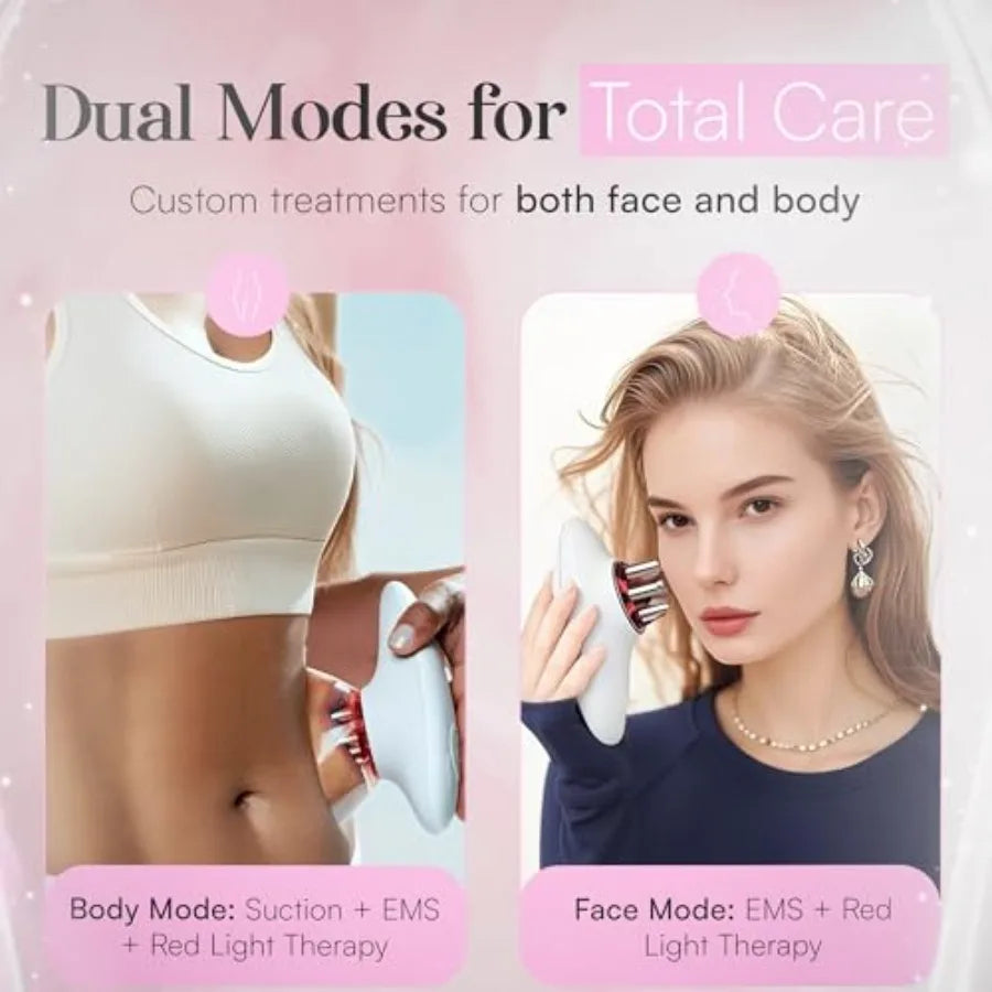 3-in-1 Body Sculpting Machine Thermoslim Cellulite Massager with Cupping and Red Light Therapy for Belly Skin Back Waist Legs a