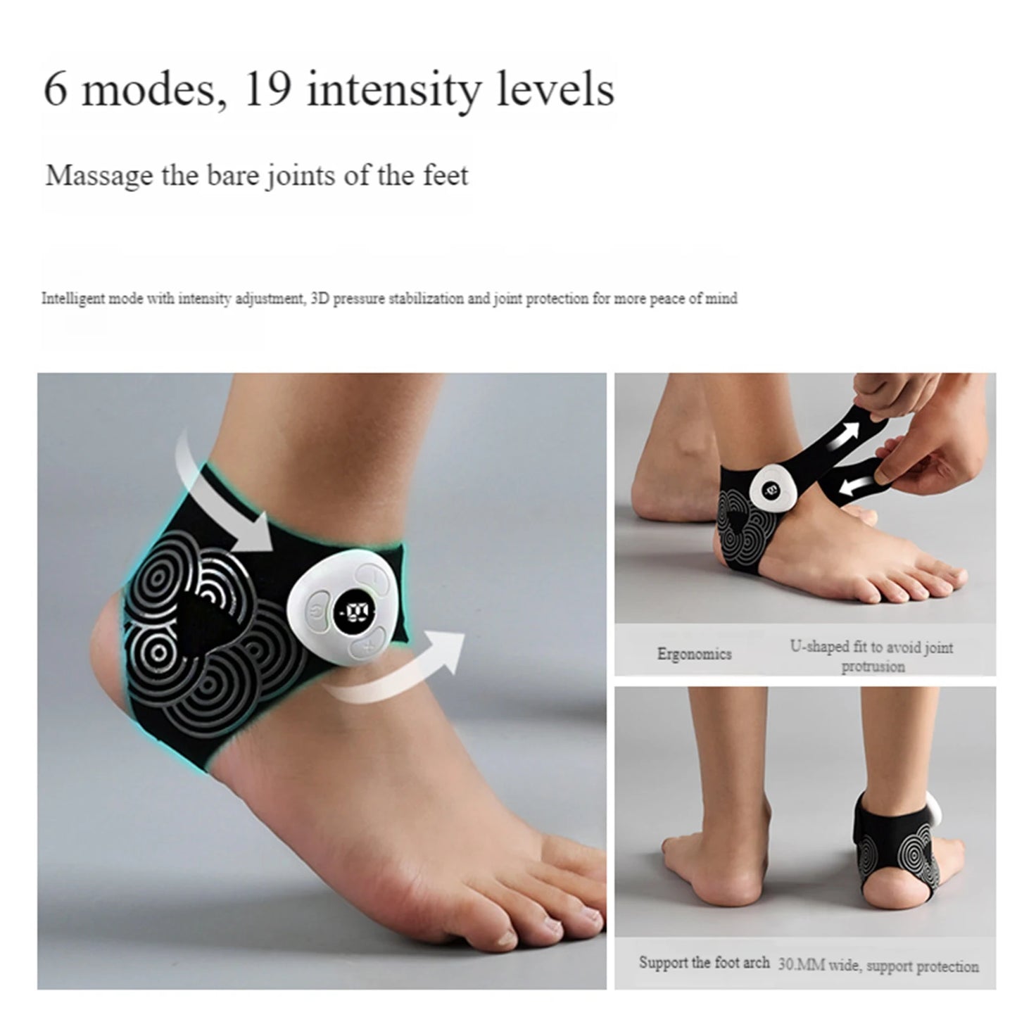 EMS Pulse Ankle Massager Lightweight Sports Ankle Support Breathable Joint Protection Gear Anti Sprain Injury