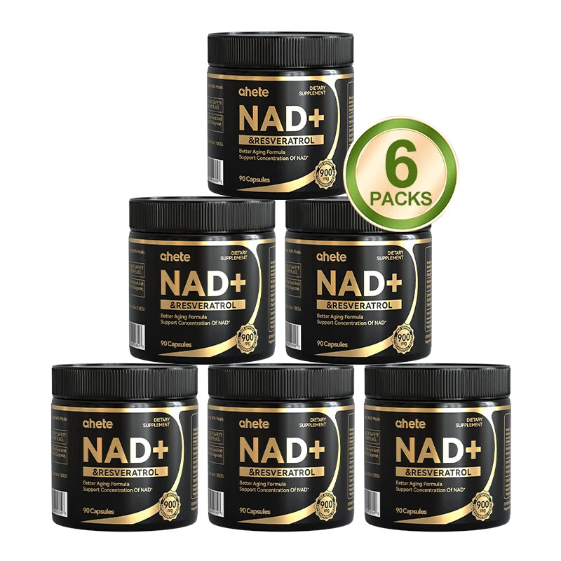 Nad + Resveratrol Supplement - Hypoallergenic, Easy To Swallow MNM For Energy & Overall Wellness.