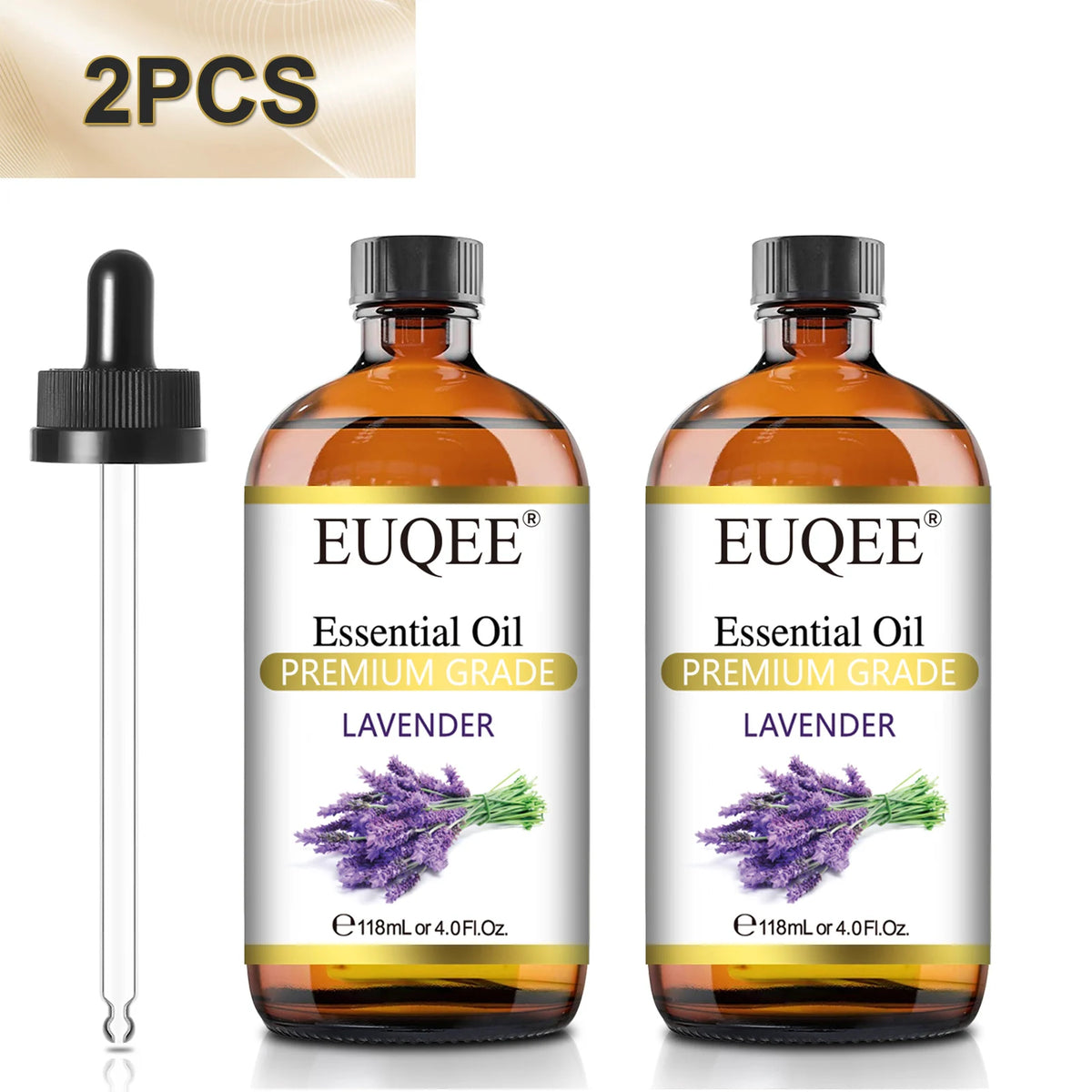 EUQEE 2PCS Premium Essential Oil Gift Set For Soap & Candle Making 118ml Myrrh Spearmint Catnip Lavender Aromatherapy Essential Oil For Diffuser