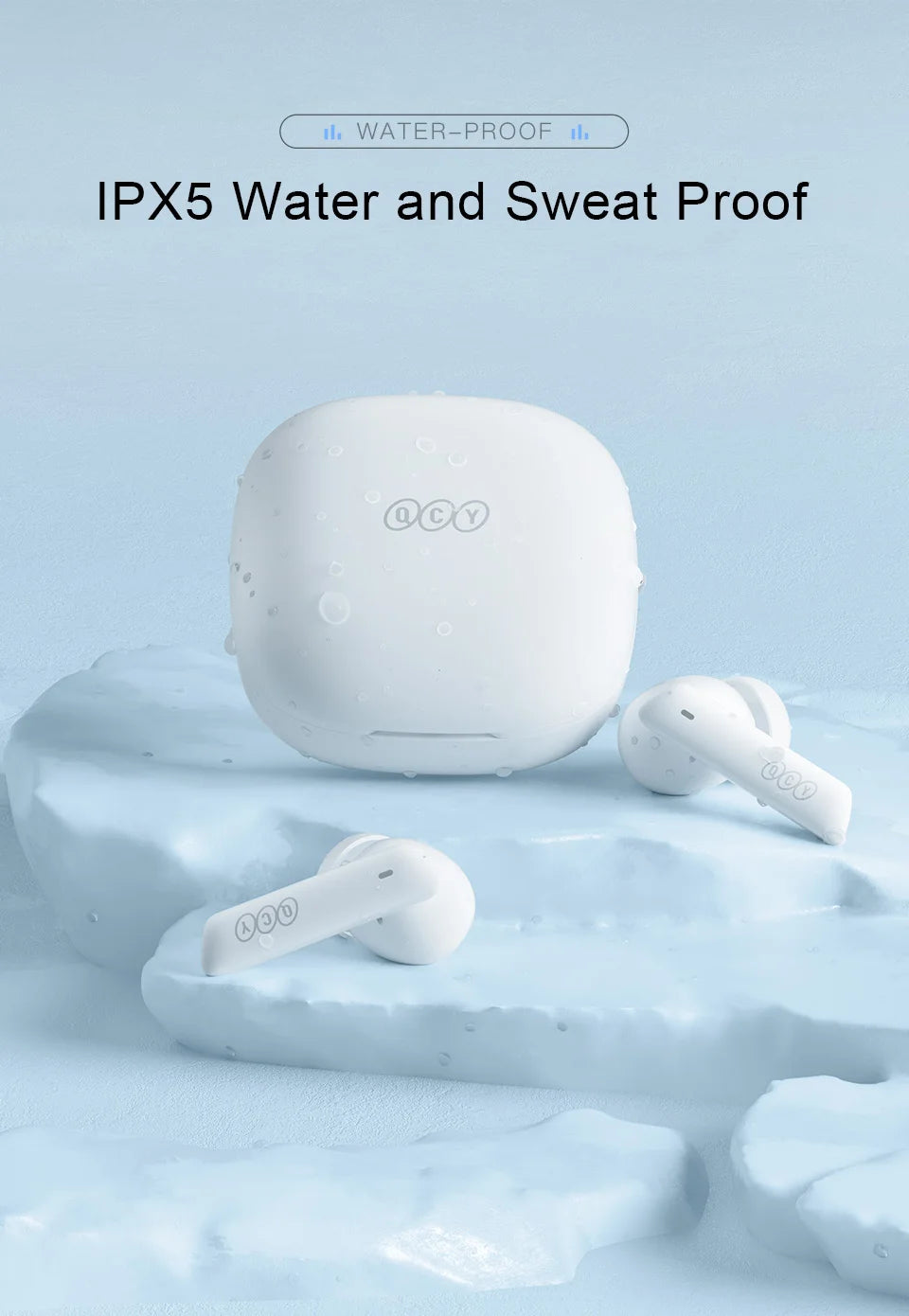 QCY HT05 MeloBuds ANC Wireless Earphone 40dB Noise Cancelling Bluetooth 5.2 Headphone 6 Mic ENC HD Call Earbud Transparency Mode