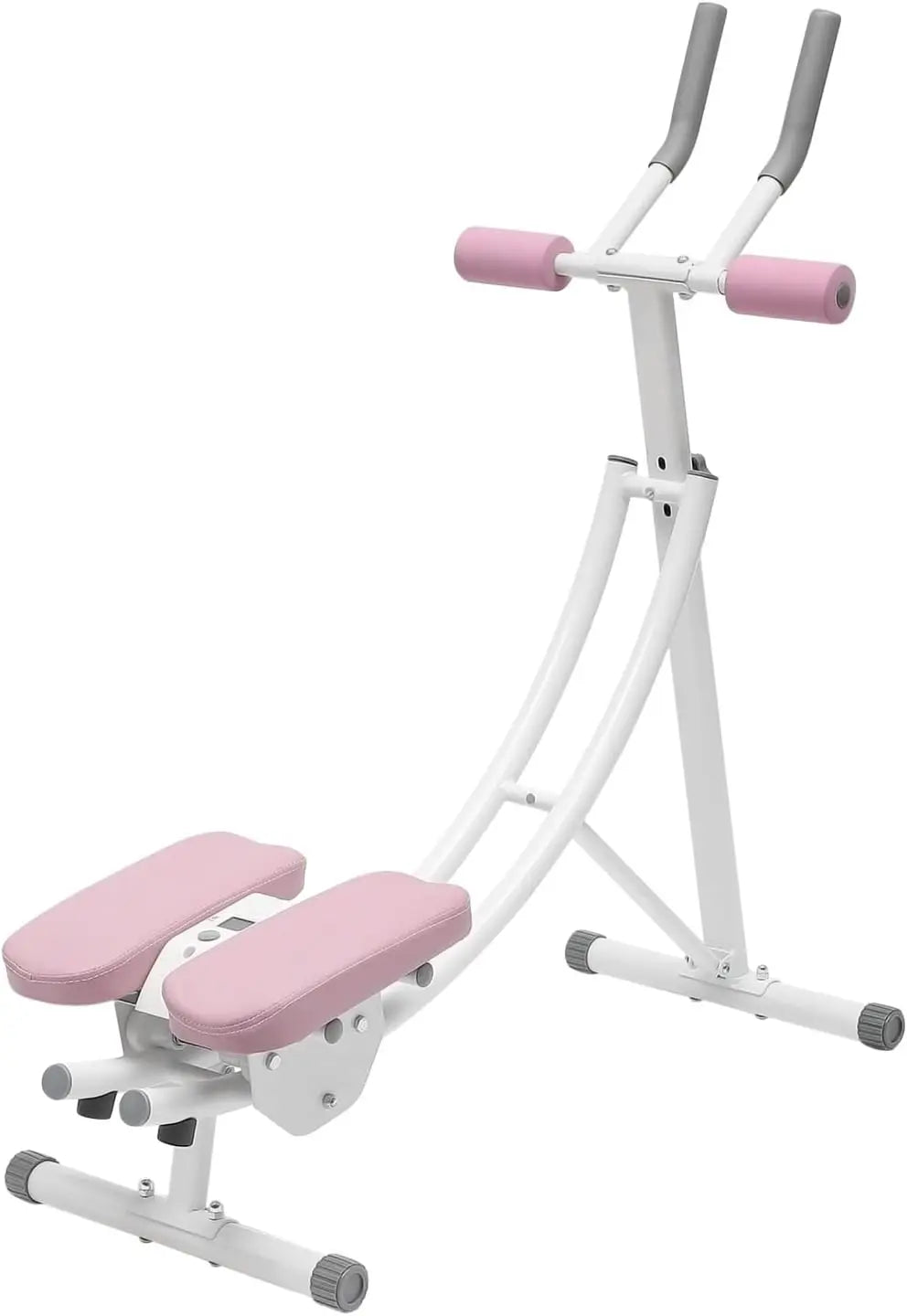 Ab Workout Equipment, Adjustable Ab Trainer Machine with LED Display,Pink Exercise Fitness Equipment for Full Body Shaping