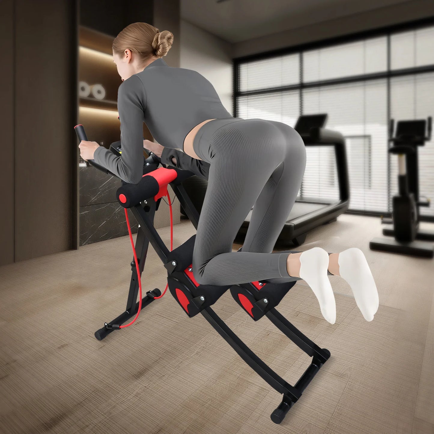 Fitness AB Machine Abdominal Trainers Core Workout Equipment 440 lbs Foldable Height Adjustable For Home Exercise Kit Whole Body