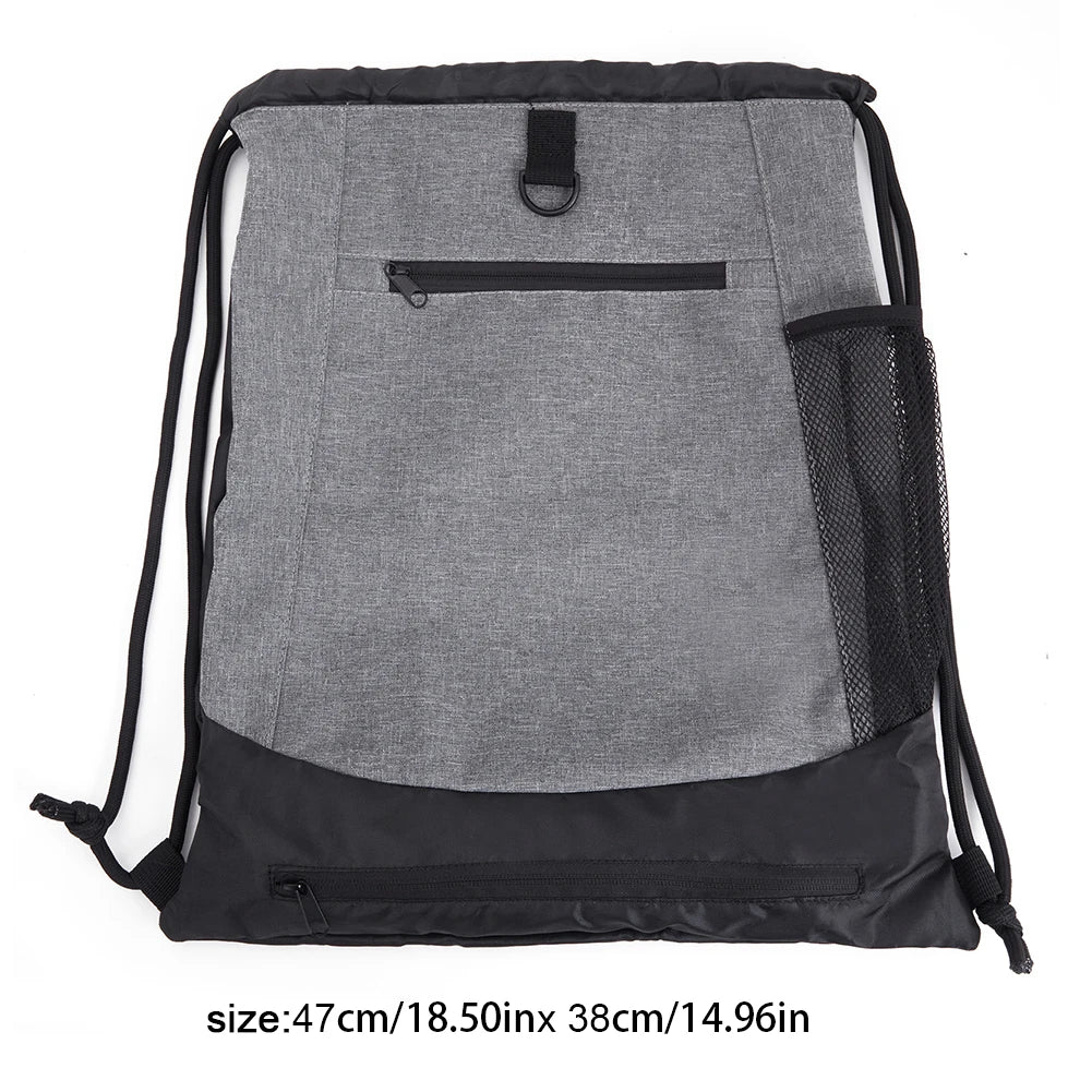 Drawstring Basketball Backpack Foldable Soccer Backpacks Women Yoga Bag Gym Sackpack With Detachable Mesh Bag For Outdoor Sports