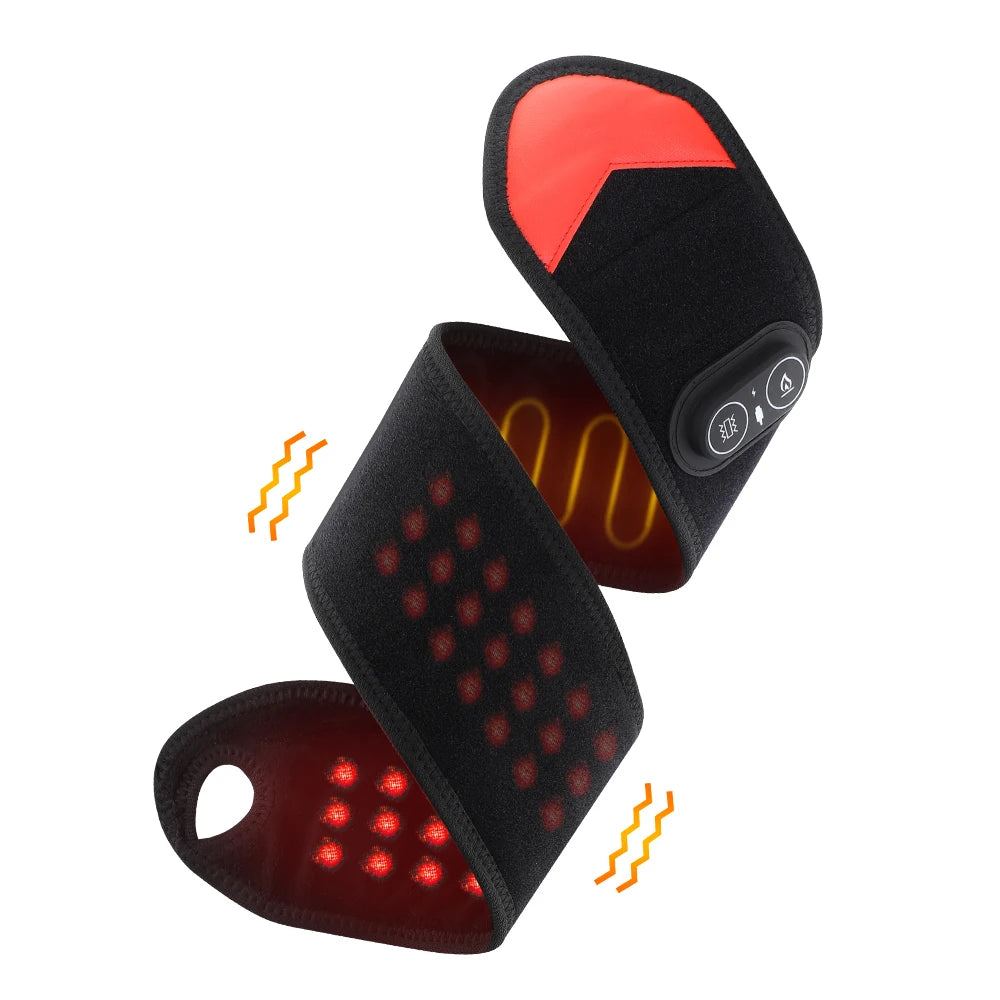 Wireless Vibration Heating Wrap 36pcs LED Beads 660&850nm Versatile Body Heating Pad for Knee Elbow Wrist Ankle