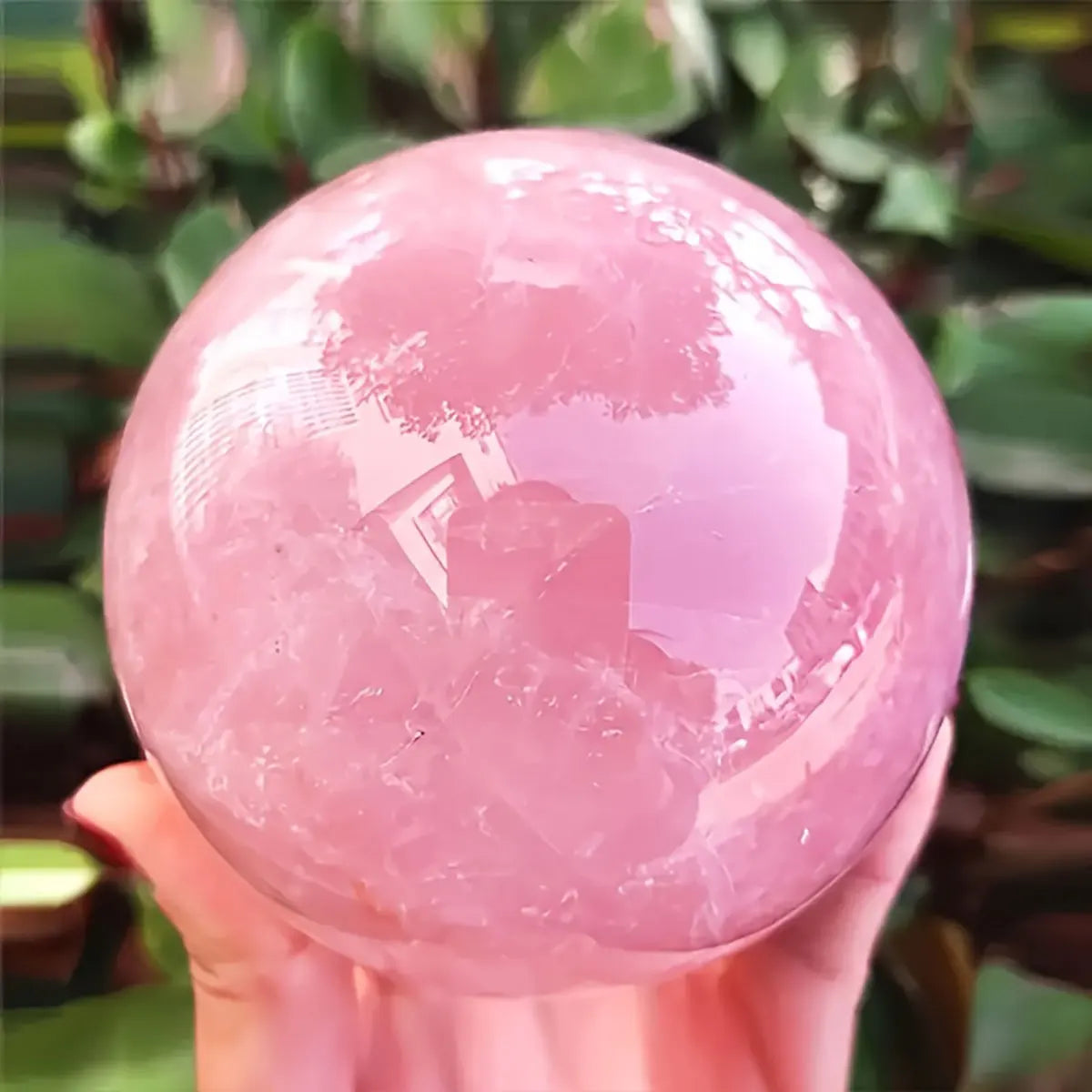7-7.5cm Rose Quartz Sphere, Pink Crystal Ball, Home Decorations, Crystal Crafts, Reiki Healing Balls, Energy Balls - Gifts