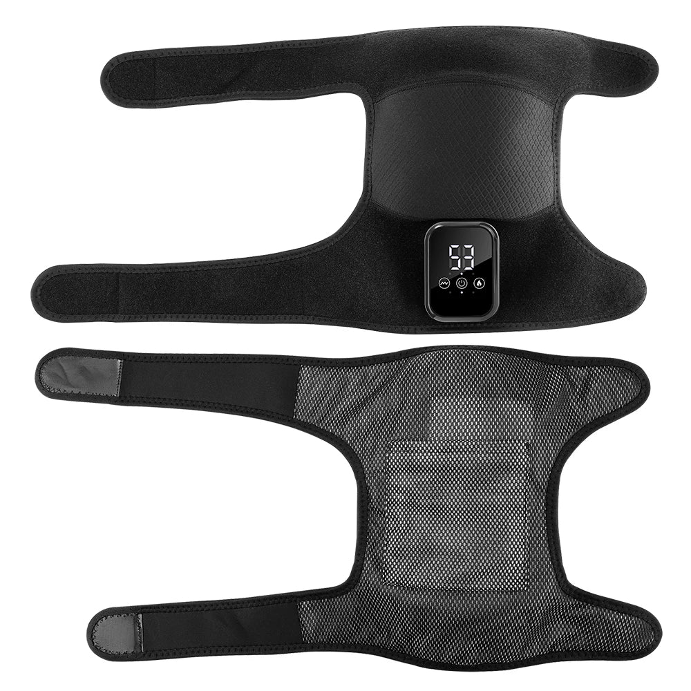 Electric Heated Vibration Knee Massage Pad 3 Level Hot Compress Thermal Joint Brace Care Muscle Relaxation Blood Circulation