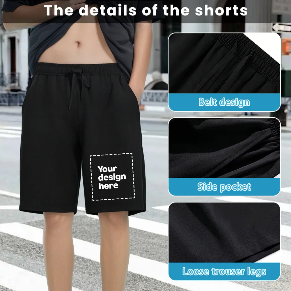 Custom Shorts with Your Image Front Print for Men | Personalized Print Tech Shorts by AliExpress Custom On-Demand Apparel