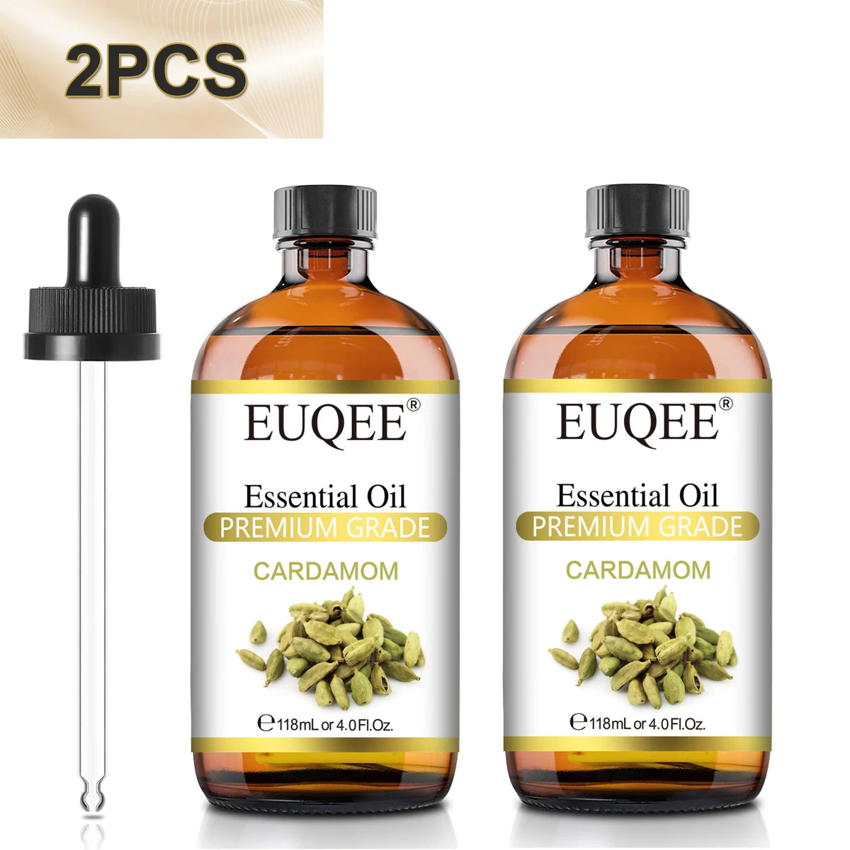 EUQEE 2PCS Premium Essential Oil Gift Set For Soap & Candle Making 118ml Myrrh Spearmint Catnip Lavender Aromatherapy Essential Oil For Diffuser