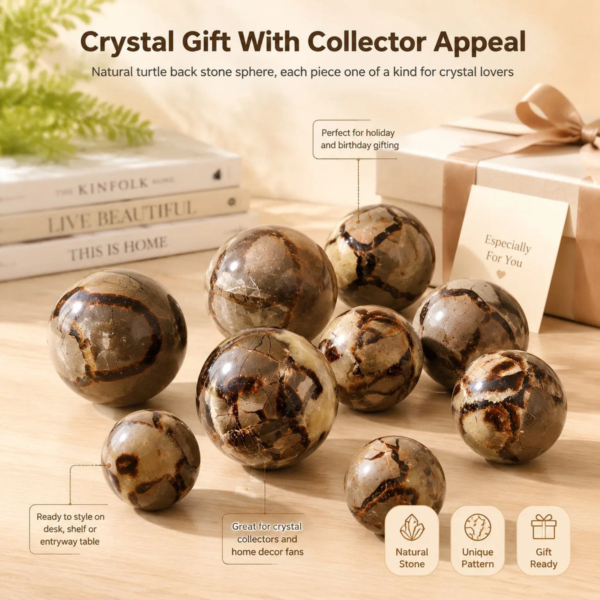 1 natural high-quality turquoise crystal ball, Bohemian style, random style, crystal crafts, mineral specimens, suitable for home accessories, is the best holiday gift for crystal enthusiasts