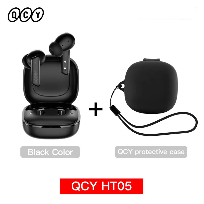 QCY HT05 MeloBuds ANC Wireless Bluetooth 5.2 Earphones 40dB Active Noise Cancellation Headset In-Ear Mics Handfree Phone Earbuds