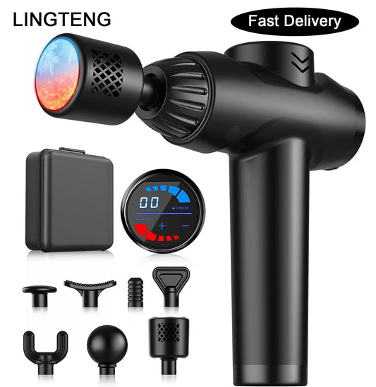Smart Electric Fascia Gun, Booster Vibration Muscle Massager, Portable Handheld Neck Body Massager for Fitness Relaxation