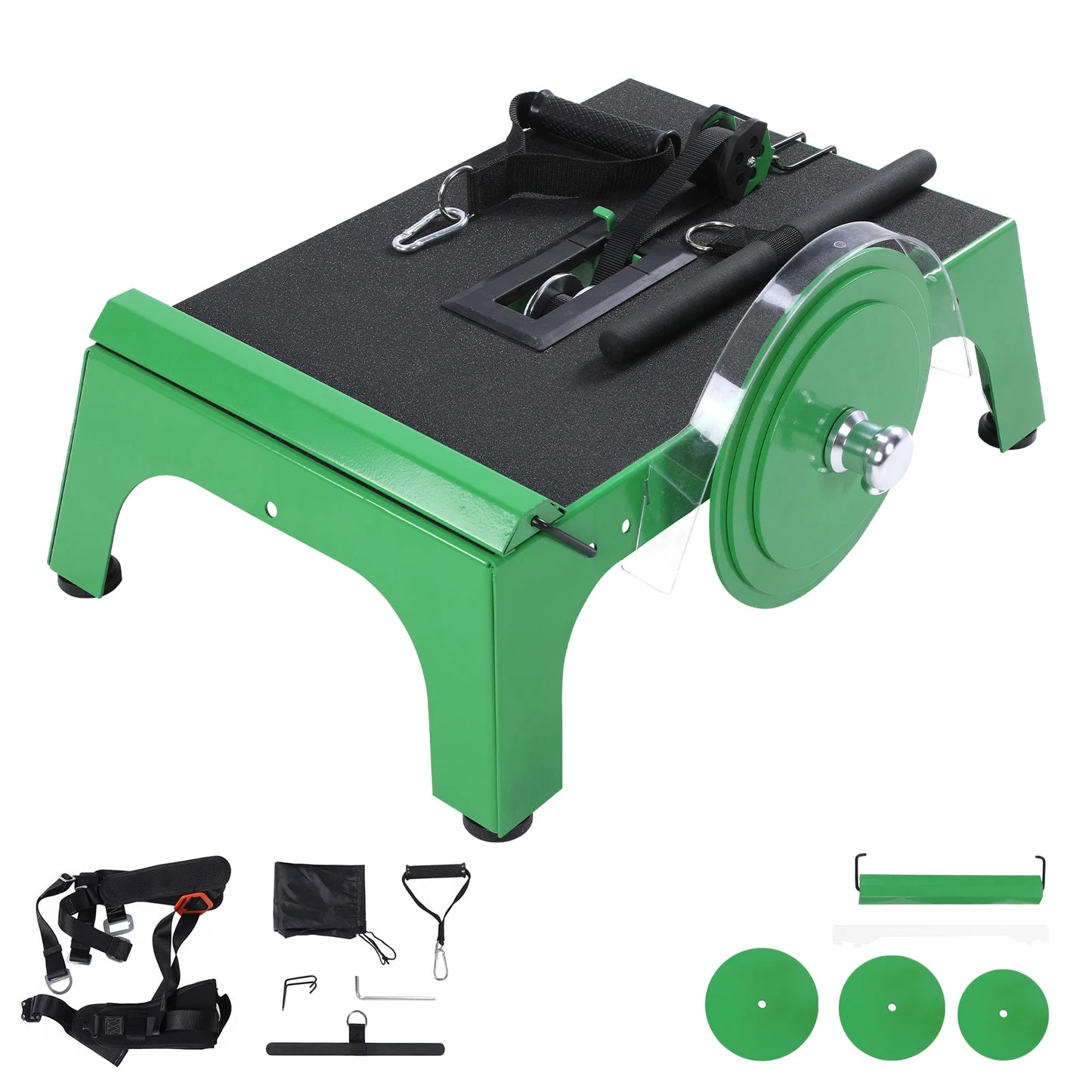 Flywheel Trainer with Adjustable Length Strap Flywheel Centrifuge with Accessories for Home Office Travel Women Yoga Men Squat