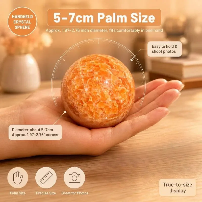 Natural high-quality sunflower crystal ball, is a casual crystal with random styles, suitable for Valentine's Day, Thanksgiving, and Halloween holiday gifts for family and friends, as well as home, office, and study decoratio