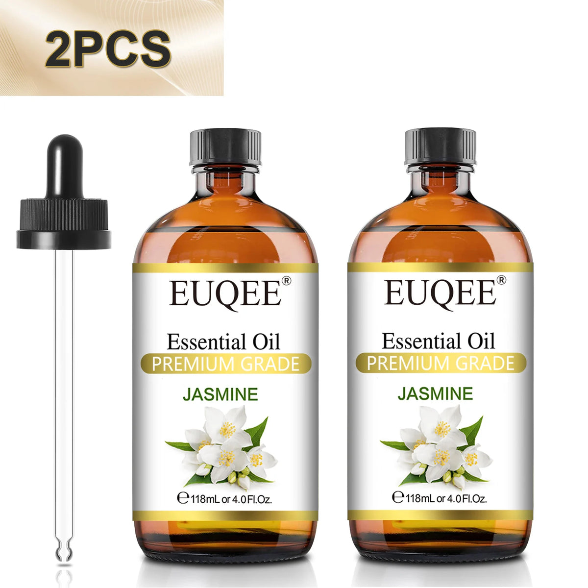 EUQEE 2PCS Premium Essential Oil Gift Set For Soap & Candle Making 118ml Myrrh Spearmint Catnip Lavender Aromatherapy Essential Oil For Diffuser