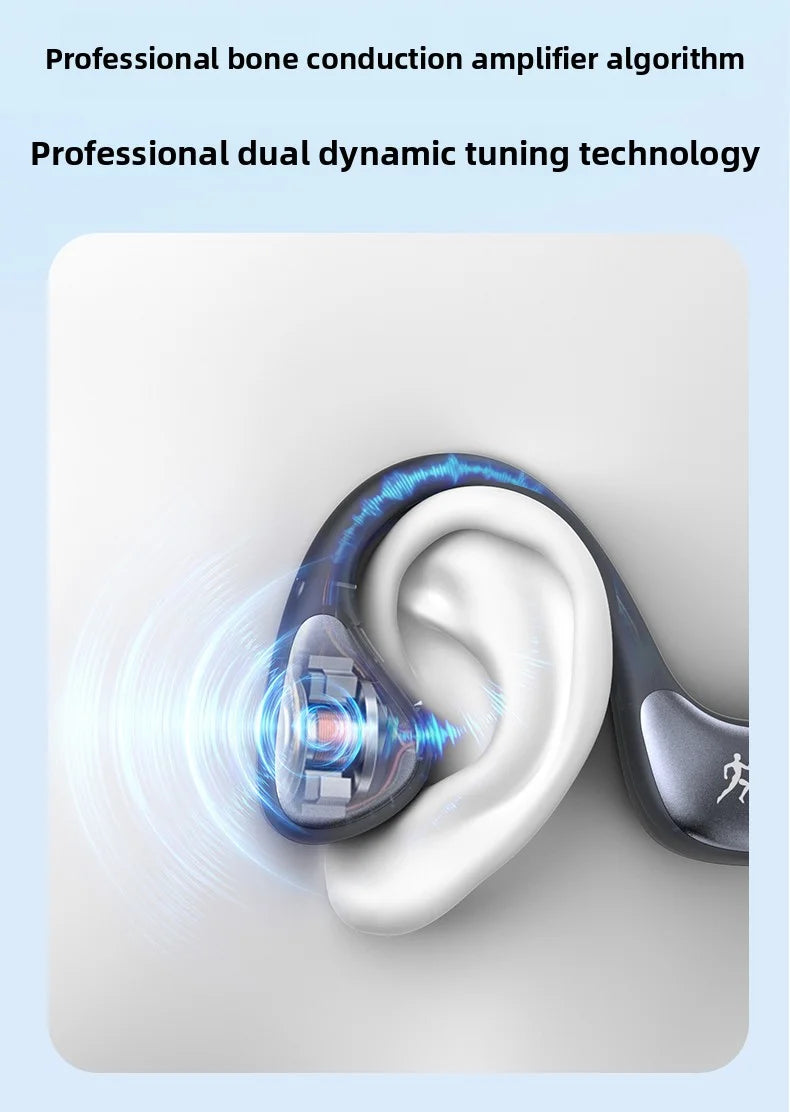 Bone Conduction Wireless Bluetooth Headphones Bluetooth 6.0 Sport Earphones Water And Sweat Proof Headset HD Call  Bluetooth Headphones With Mic