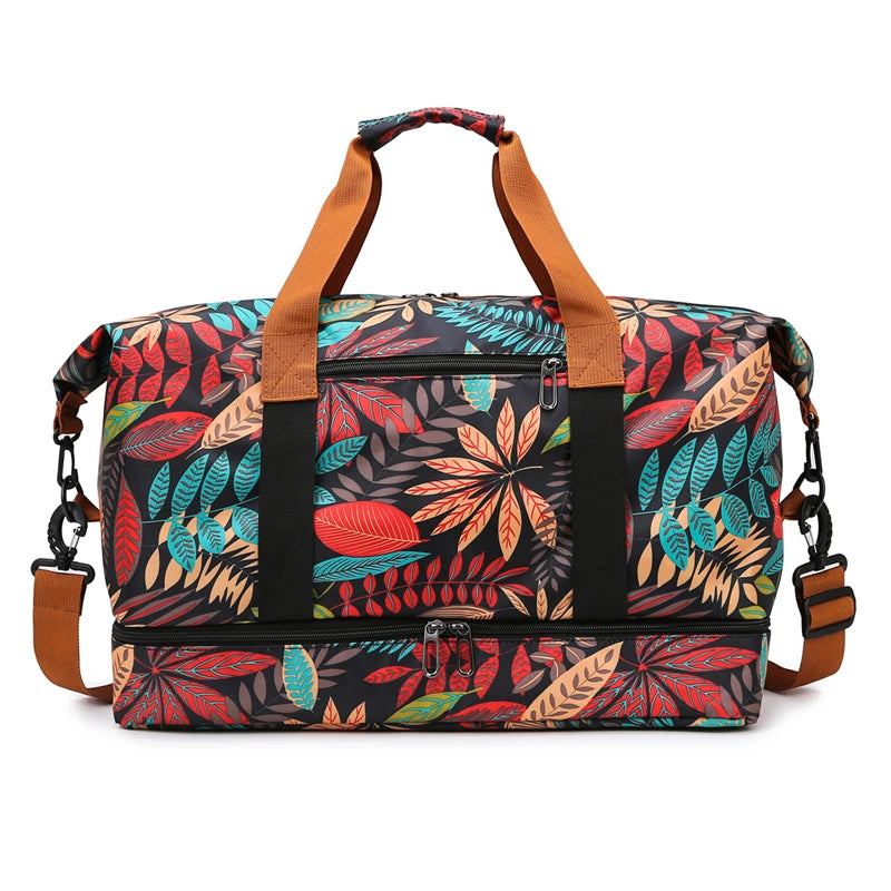 Women Weekender Duffel Bag Waterproof Fitness Storage Handbag Large Capacity Everyday Overnight Bag Female Yoga Handbag