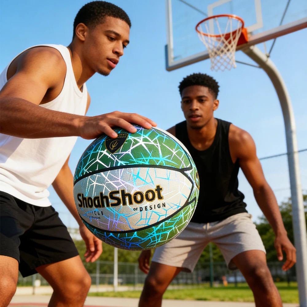 2026 Dark-Glowing Holographic Basketball - Light-Up Luminous Basketball for Outdoor Training And Nighttime Games