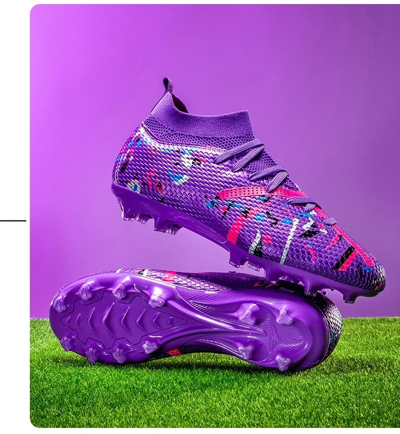 New Men Football Boots Match Sneakers Soccer Shoes Non-Slip Professional Training Shoes Grass Outdoor Sport Ultralight Unisex