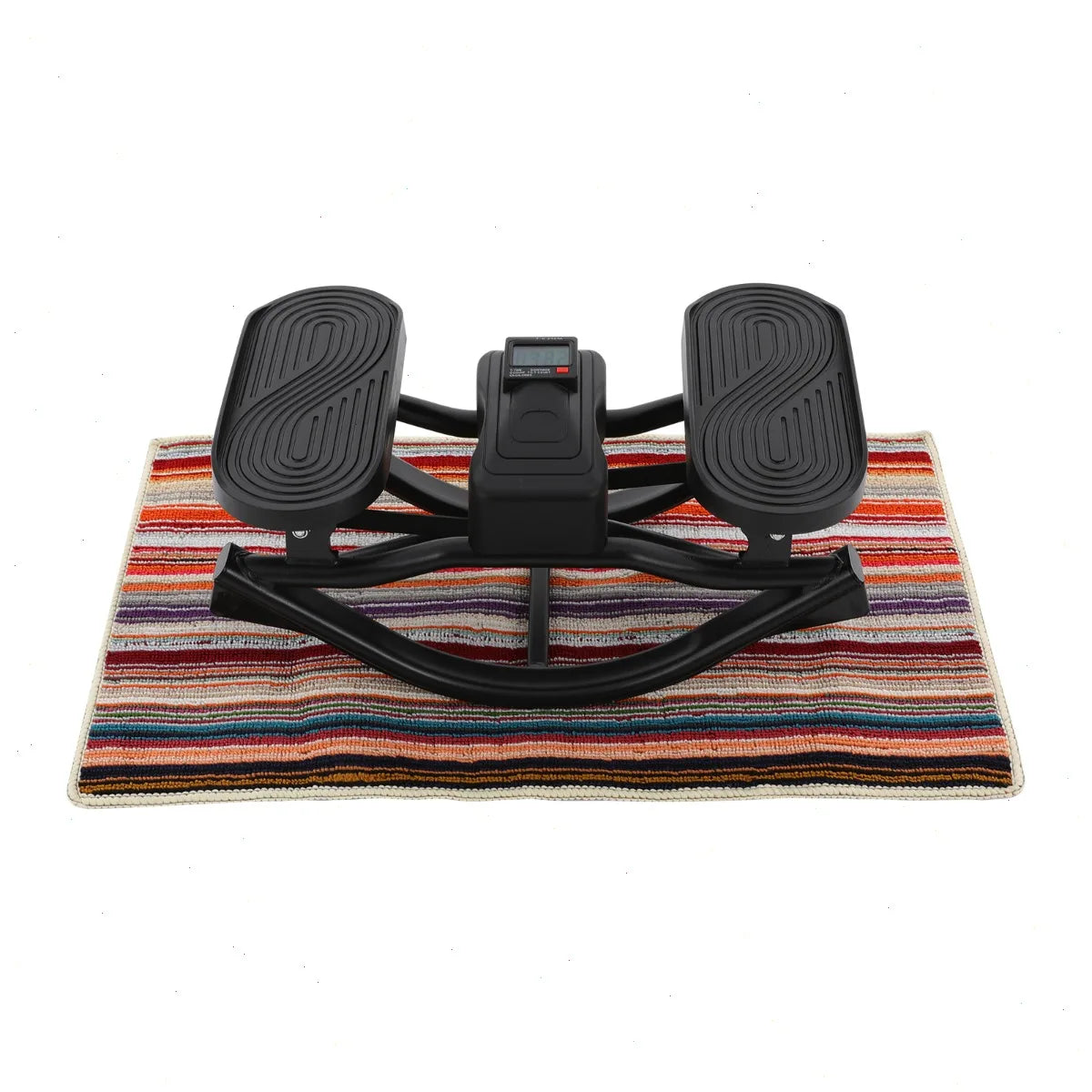 Rock Stepper with Elastic Resistance Bands, Side-to-Side Lateral Rocking Stepper Machine, Digital Display Monitor, Heavy Duty Frame, Home Fitness Equipment for Legs Glutes Workout ﻿